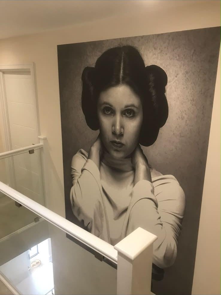Portrait mural, stairwell
